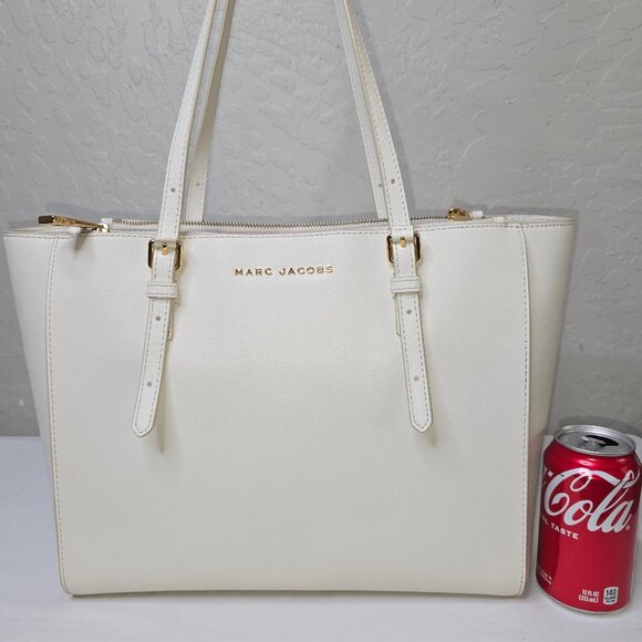 Marc Jacobs The Commuter Tote In Ivory Leather / Gold Hardware M0016410 - Picture 2 of 16